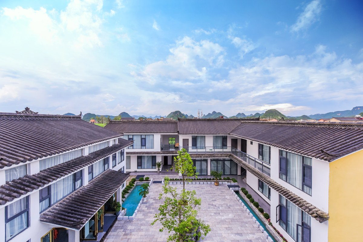普者黑酒店住宿：云南摄影