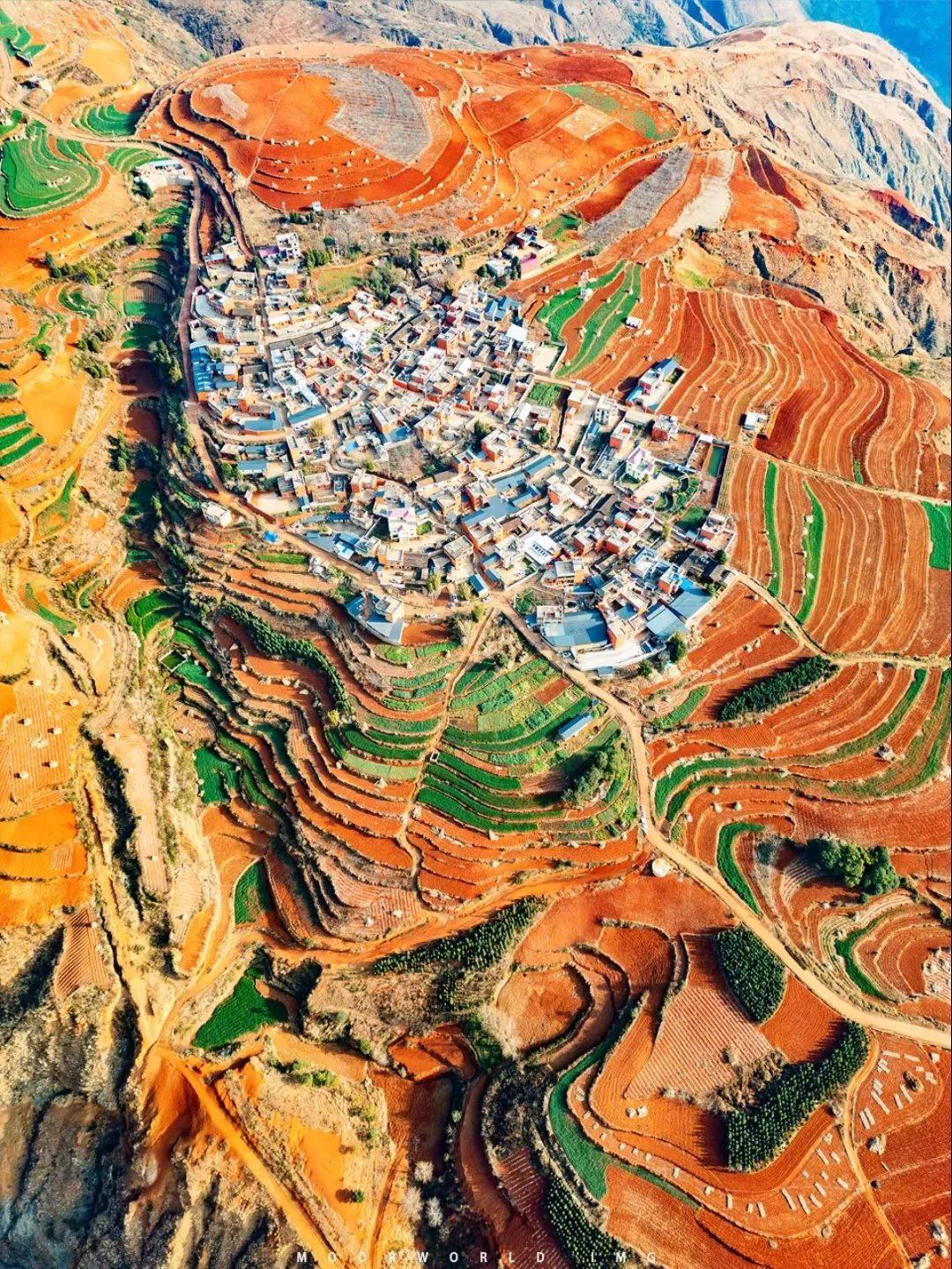 东川红土地 · 七彩田园航拍